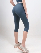 Spring and summer yoga fitness cropped pants female high waist slim running sports pants sexy peach hip pants