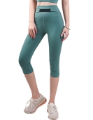 Spring and summer yoga fitness cropped pants female high waist slim running sports pants sexy peach hip pants