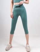 Spring and summer yoga fitness cropped pants female high waist slim running sports pants sexy peach hip pants