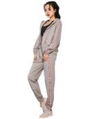 Yoga suit women's three -piece sports bra, loose fitting, fitting pants, hooded jacket three -piece suit