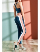 Spring and summer brocade double -sided contrasting yoga clothing female naked skin, skin -friendly, peach hip sports fitness suit