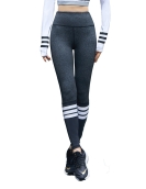 Striped contrasting sports yoga pants female high waist hip -hip peach pants fast dry small feet healthy pants