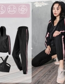 Yoga clothing female long sleeve suit autumn and winter casual sports pants fast dry top four sets of yoga suits