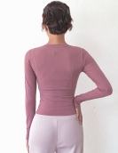 Yoga clothing female running dry fitness clothes long -sleeved girl spring and summer sports shirt gym yoga top