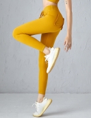 Spring and summer naked yoga pants female with pocket bodybuilding trousers breathable speed dry elastic pants pants