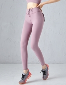 Spring and summer naked yoga pants female with pocket bodybuilding trousers breathable speed dry elastic pants pants