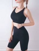 Spring and summer sports yoga set female beautiful back, hip -to -hand running and fitness yoga clothing two -piece suit