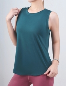 Spring and summer yoga clothing top sleeveless loose skin, skin -friendly, fast dry and round neck blouse