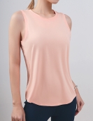 Spring and summer yoga clothing top sleeveless loose skin, skin -friendly, fast dry and round neck blouse